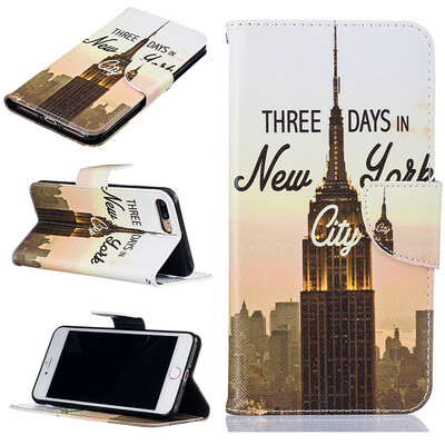 

Tower Design PU Leather Flip Cover Wallet Card Holder Case for IPHONE 7 Plus