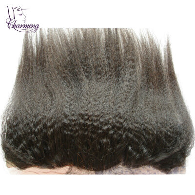 

Peruvian Kinky Straight Silk Lace Frontal With Baby Hair 13*4 Virgin Human Hair Frontal Closure Piece Peruvian Kinky Straight Hai