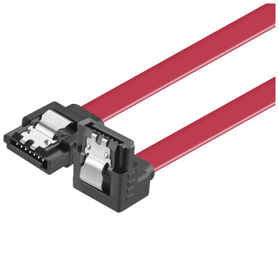 

CE-LINK 2633 SATA3 generation hard disk data cable double elbow high-speed dual-channel hard drive serial cable support SSD solid-state hard drive on the left bend red