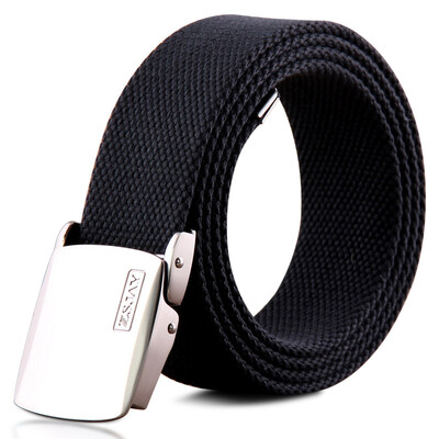 

Тактические птицы ZSJAY Belt Мужская автоматическая пряжка из ремня для холста Молодые студенты Корейские тенденции Простые гладкие штаны Ремень длиной ZS-P2 Черный 120
