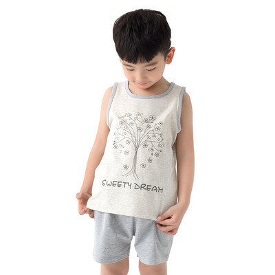 

Yu Zhaolin children's T-shirt boy sleeveless vest shorts home service suit M426626 forest tree 140 yards