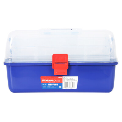 

WORKPRO W083025N four-layer plastic toolbox household storage box portable car medium-sized art box 145 inches