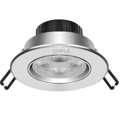 

【Jingdong Supermarket】 Op lighting (OPPLE) led spotlights downlight ceiling light aluminum high-silver 5 watt white light 6500K hole 7-8 cm