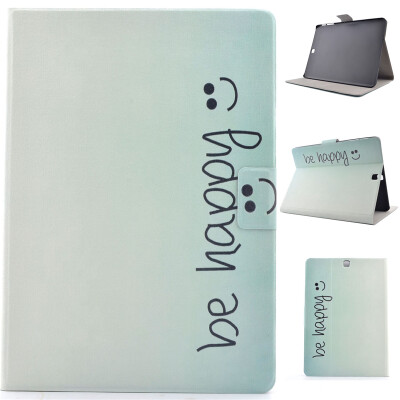 

Butterfly Smile Style Classic Flip Cover with Stand Function and Credit Card Slot for Samsung Galaxy Tab S2 T815C