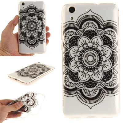 

Черное солнце цветок шаблон Мягкий тонкий ТПУ Резиновая крышка случая силикона геля для HUAWEI Honor 5A/Y6 II