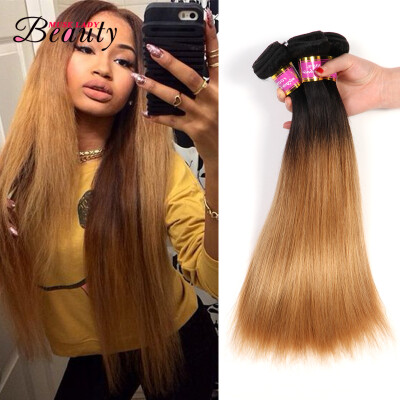 

Ombre Brazilian Hair #1B/27 8A Ombre Virgin Brazilian Straight 3 Bundles Ombre Color 1b/27 Hair Ombre Human Hair