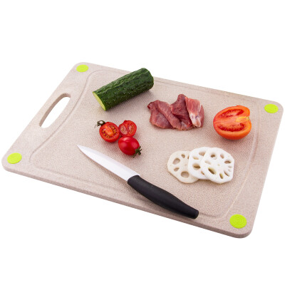 

Arsto Husk Cutting Board Wheat Fiber Chopping Board Non-Slip Silicone Baby Infant Board Fruit Board Thickness 416 292 11cm