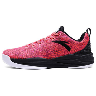 

ANTA men's shoes 11711309-3NBA camouflage sports basketball shoes low to help cushion the wear-resistant male shoes fluorescent electronic red // black 41
