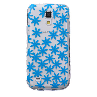 

Blue chrysanthemum Pattern Soft Thin TPU Rubber Silicone Gel Case Cover for SAMSUNG GALAXY S4 Mini I9190