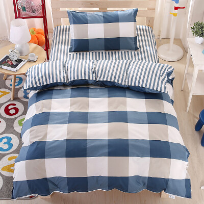 

Jiuzhou deer suite home textile bed pieces sets of quilt bed linen cotton twill single student three-piece urban tenderness 12 m bed 160 210cm