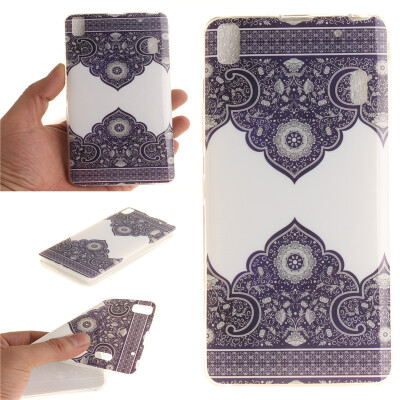 

Diagonal totem Pattern Soft Thin TPU Rubber Silicone Gel Case Cover for Lenovo K3 Note/A7000