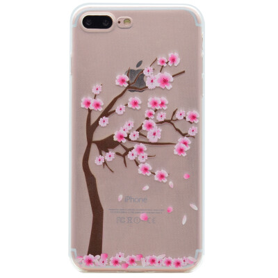 

Cherry tree Pattern Soft Thin TPU Rubber Silicone Gel Case Cover for IPHONE 7 Plus