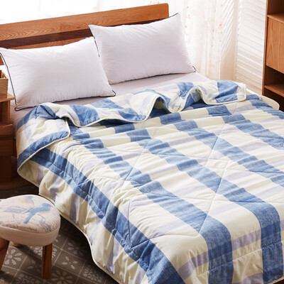 

Antarctic NanJiren is the core of home textiles comfortable printing summer by single air conditioning was thick blue 150 200cm
