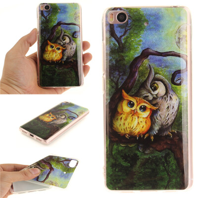 

Oil painting owl Pattern Soft Thin TPU Rubber Silicone Gel Case Cover for XIAOMI 5S