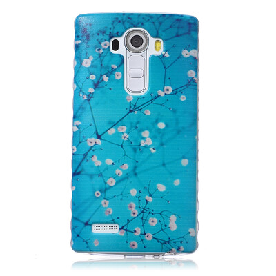 

Plum blossom Pattern Soft Thin TPU Rubber Silicone Gel Case Cover for LG G5