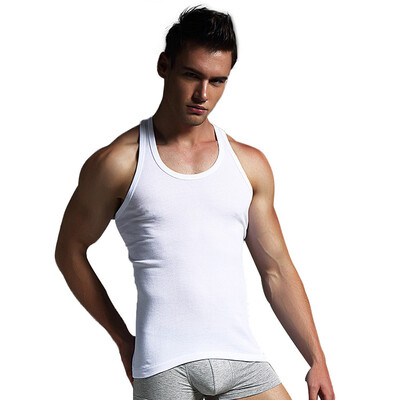 

Heng Yuan Xiang Men&39s Vest Summer Slim-style Sports Skirt TC-031 White Plain XL 175100