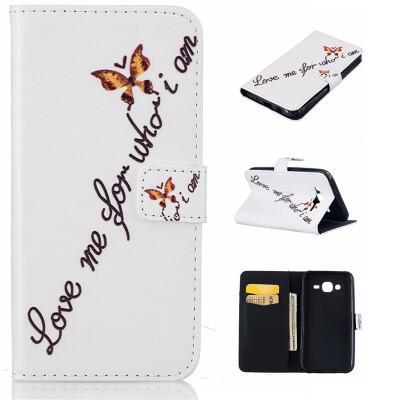 

Butterfly Design PU Leather Flip Cover Wallet Card Holder Case for SAMSUNG Galaxy J5