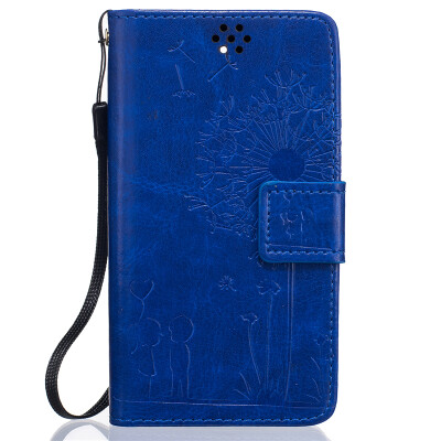 

Blue Lovers and Dandelion Style Embossing Classic Flip Cover with Stand Function and Credit Card Slot for SONY Xperia XA