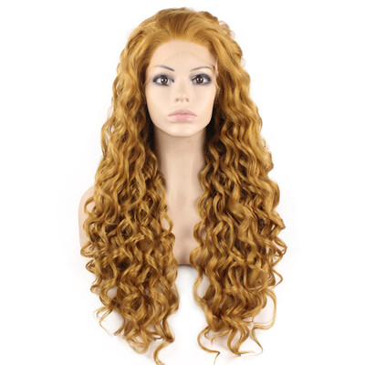 

Iwona Synthetic Hair Lace Front Long Curly Blond Mix Wig
