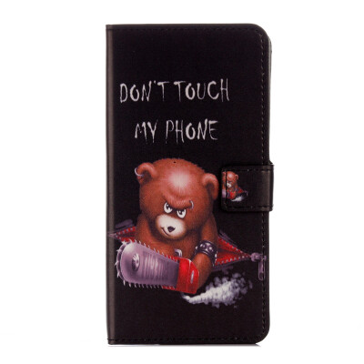 

Black Bear Design PU Leather Flip Cover Wallet Card Holder Case for Huawei honor 6X