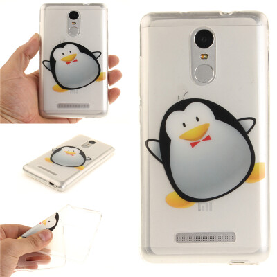 

Cartoon penguin Pattern Soft Thin TPU Rubber Silicone Gel Case Cover for XiaoMi RedMi Note3