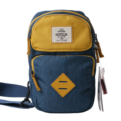 

Pathfinder TOREAD outdoor men&women general leisure bag Messenger bag shoulder bag ZEBF80714 iron blue ash rock yellow