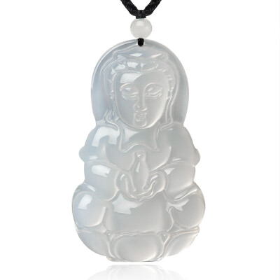 

Feng Ying (Phoenisess) chalcedony pendant Guanyin jade pendant male jade necklace pendant with certificate