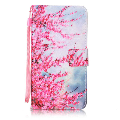 

Plum Blossom Design PU Leather Flip Cover Wallet Card Holder Case for LG X Power