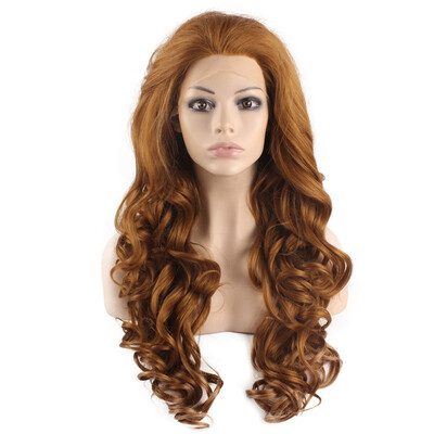 

Long Wavy Blonde Heat Resistant Synthetic Lace Front Wig Natural
