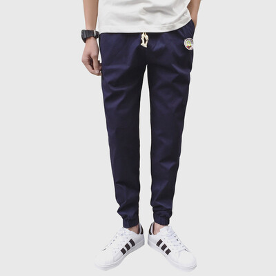 

Law Lun Men's Casual Pants Корейская версия простых брюк Harlan-луча 355-CK88 темно-синий XXL