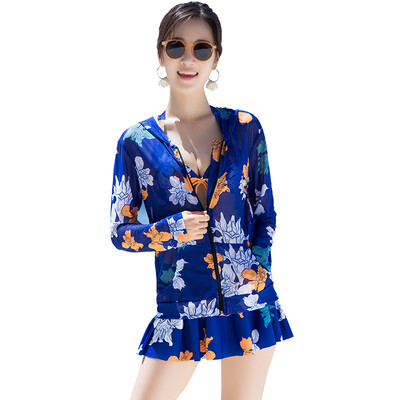 

SANQI Halter Bandage Bathing Suit Swimwear Bikini Set/ Beach Blouse