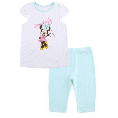 

Disney baby children's short-sleeved pants suit suits pants out suit DA722BE10W0110 the white 100