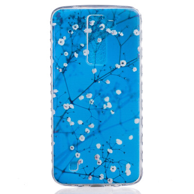 

Plum blossom Pattern Soft Thin TPU Rubber Silicone Gel Case Cover for LG K7/K8