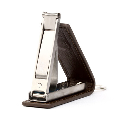 

Kobo KOBOS KB-6213 flat nail clippers ultra-thin folding nails cut nail clippers with leather brown