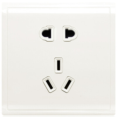 

Schneider 10A five-hole socket board socket white