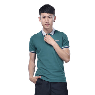 

XTEP) Men' short sleeve T-shirt breathable leisure sportswear wild sports leisure polo shirt 985229020896 dark green