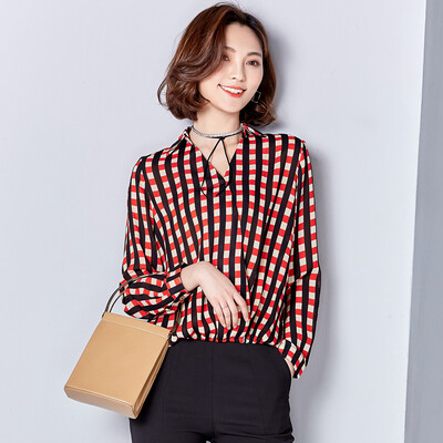 

Sustory Womens Wear 2017 Spring Korean Style Chiffon Shirt Chiffon Top Shirt Tank Top SU034 Red M