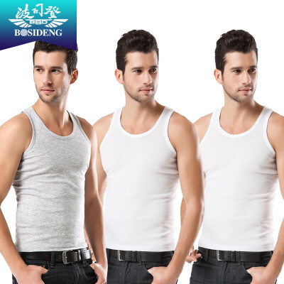 

Jingdong supermarket Bosideng BOSIDENG men&39s vest cotton breathable sports fitness bottoming shirt vest sweat vest male thin section underwear three pieces of white