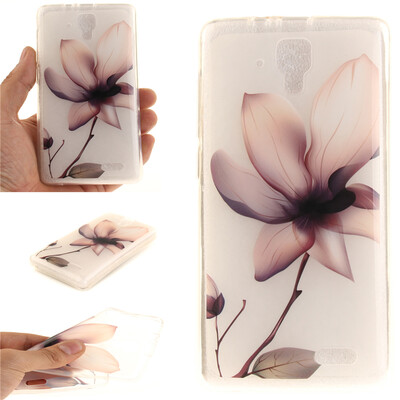 

Magnolia flower Pattern Soft Thin TPU Rubber Silicone Gel Case Cover for Lenovo A536