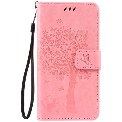 

Pink Tree Design PU Leather Flip Cover Wallet Card Holder Case for LENOVO ZUK Z2PRO