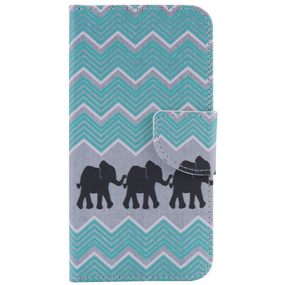 

Elephant Design PU Leather Flip Cover Wallet Card Holder Case for LG NEXUS 5X
