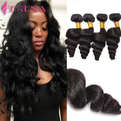 

Peruvian Loose Wave Human Hair Bundles 4 pcs 7A Peruvian Virgin Hair Peruvian Wavy Hair Loose Wave Puruvian Hair Bundles 100gpc