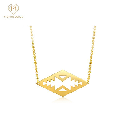 

MONOLOGUE Unfavorable geometric fashion personality steel necklace ME159 45-50cm