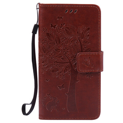 

Brown Tree Design Кожа PU флип крышки Кошелек Карты Держатель чехол для SAMSUNG A5