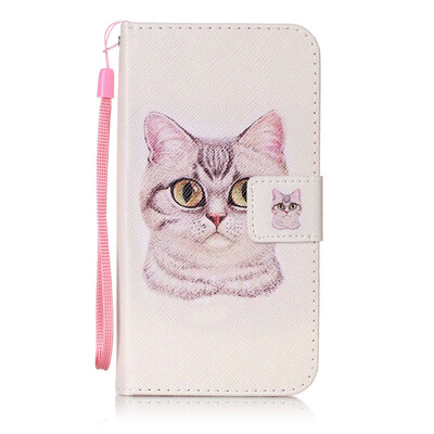 

Короткие волосы Cat Дизайн PU кожа флип Обложка Кошелек Карты Держатель чехол для Huawei Y6 Pro