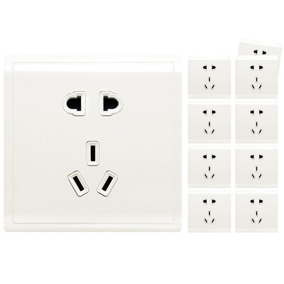 

Schneider 10A five-hole socket board socket white