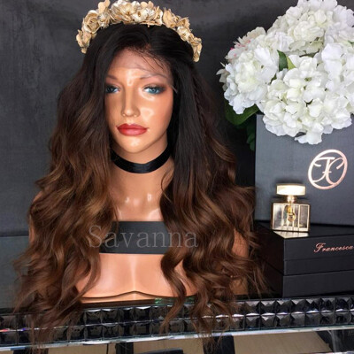 

Free Shipping 1b30 Ombre Lace Front Human Hair Wig Brazilian Virgin Ombre Body Wave Full Lace Human Hair Wigs For Black Women