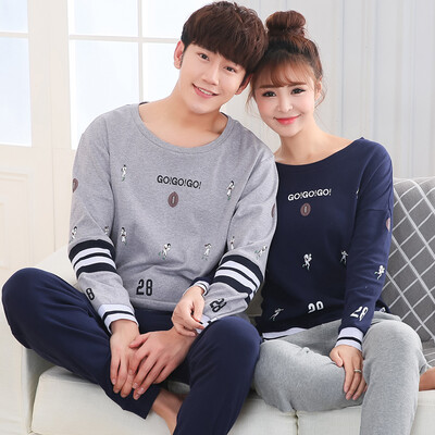 

Antarctic Nanjiren pajamas home service cotton couple pajamas men long sleeve cotton suit NAS5X20011-10 male casual thread XXXL