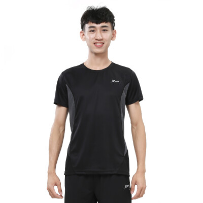 

XTEP) Men' short-sleeved T-shirt sweatwear sportswear running shirt breathable round neck t-shirt shirt 884229019153 gray