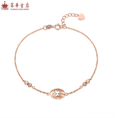 

Cuihua (CUIHUA ZHUBAO) Dielianhua 18K gold bracelet rose gold / gold bracelet 1.7-1.9 grams